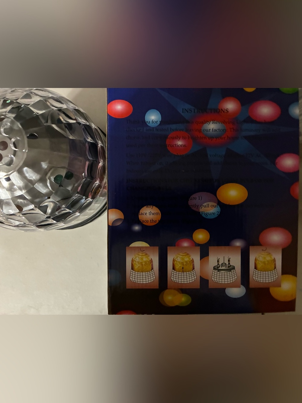 Revolving LED Party Light | Color Changing Rotating Disco Light | 1 Light - Picture 2 of 5